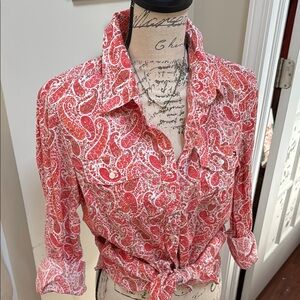 Tommy Hilfiger Wmns Paisley Button Down Shirt